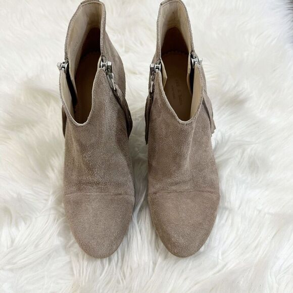 Rag & Bone Womens Margot Ankle Boots in Beige Size 35 Classic US Size 5 Zipper - Picture 4 of 11